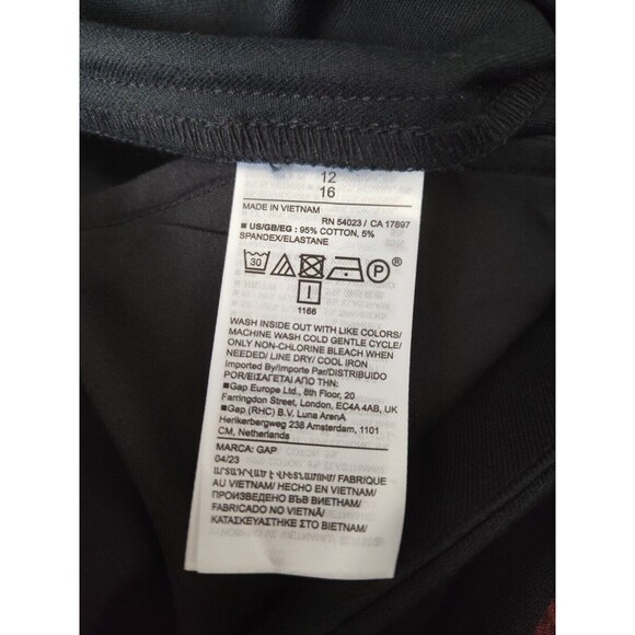 New Gap High Rise Flare Bi-Stretch Black Y2k Boho 70s Pants Size 12 Office Work - Picture 12 of 13